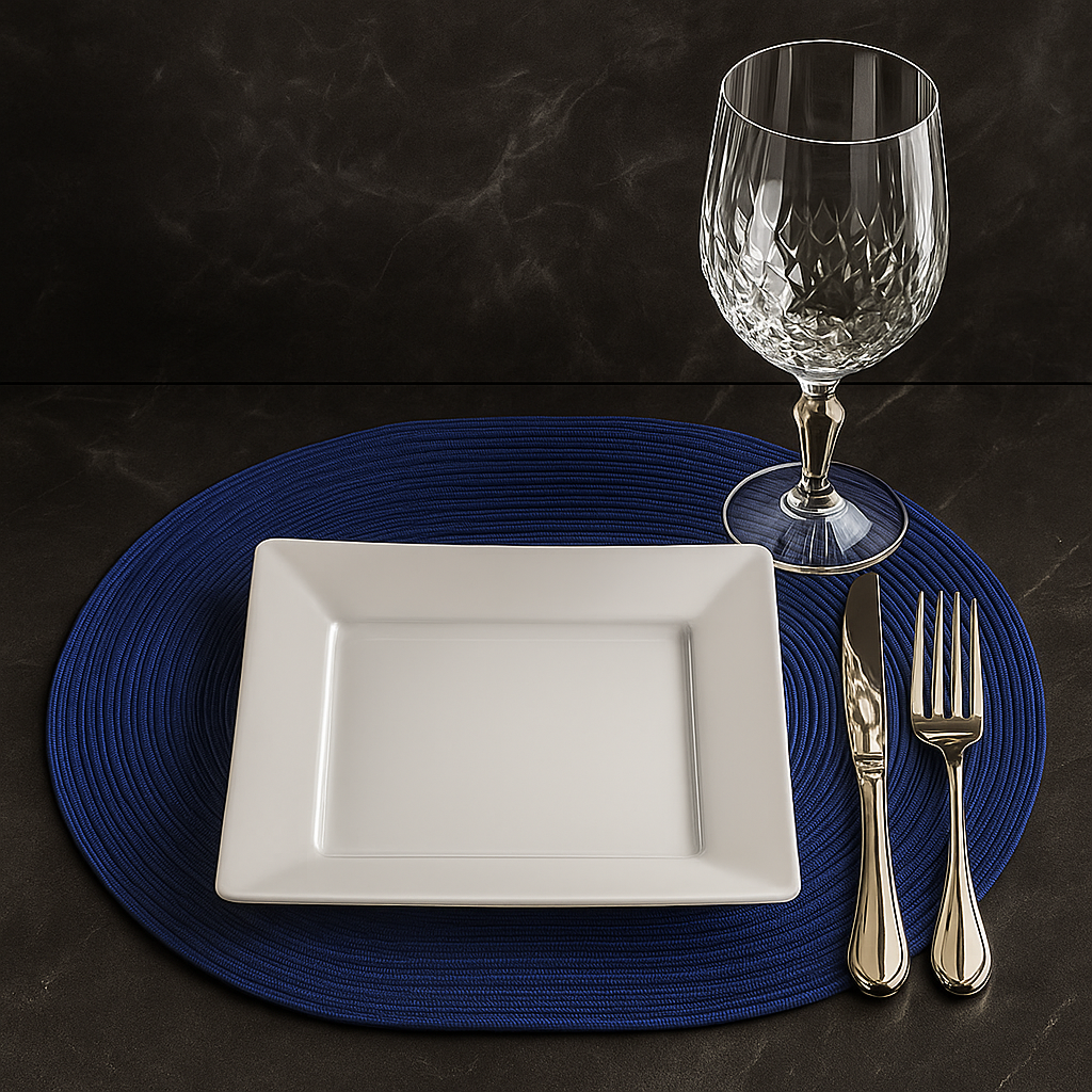 Sophia Lace Dining Placemats – Set of 6, Durable & Antislip