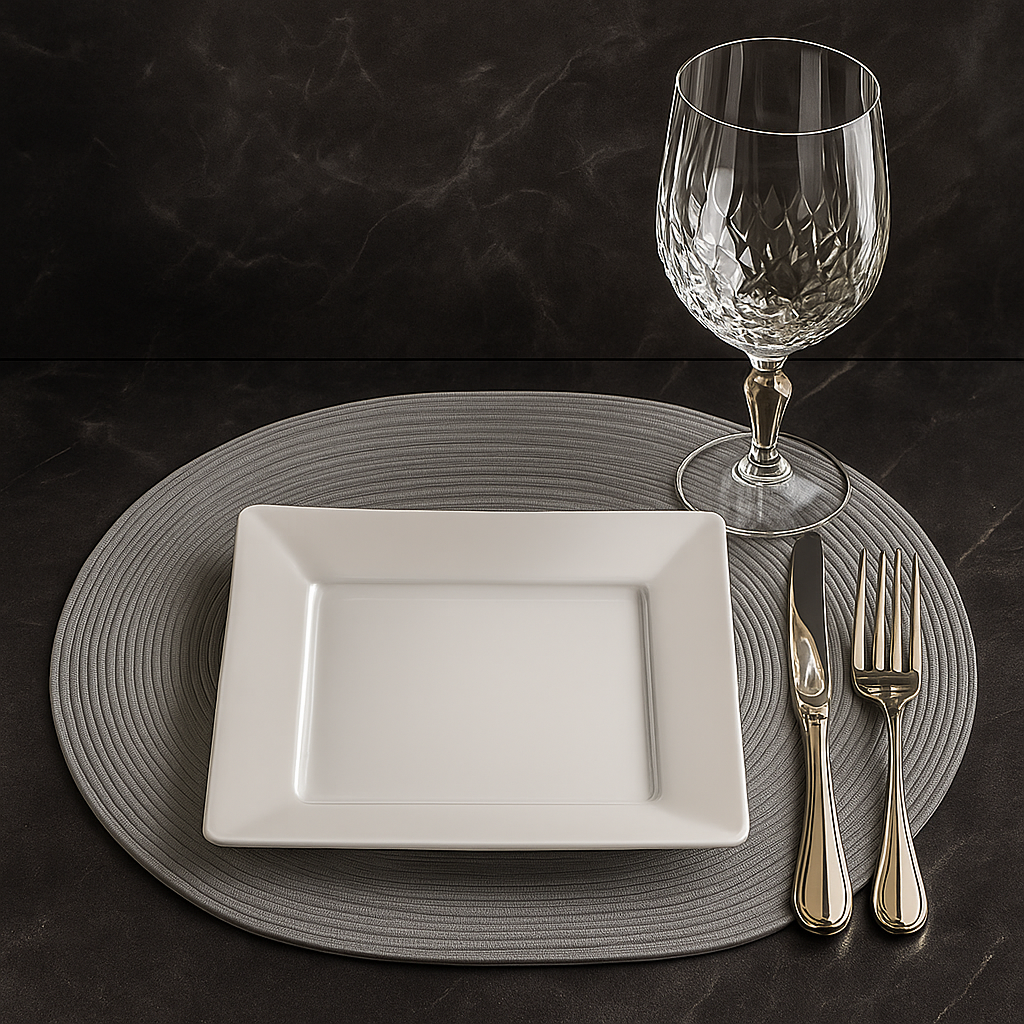 Sophia Lace Dining Placemats – Set of 6, Durable & Antislip