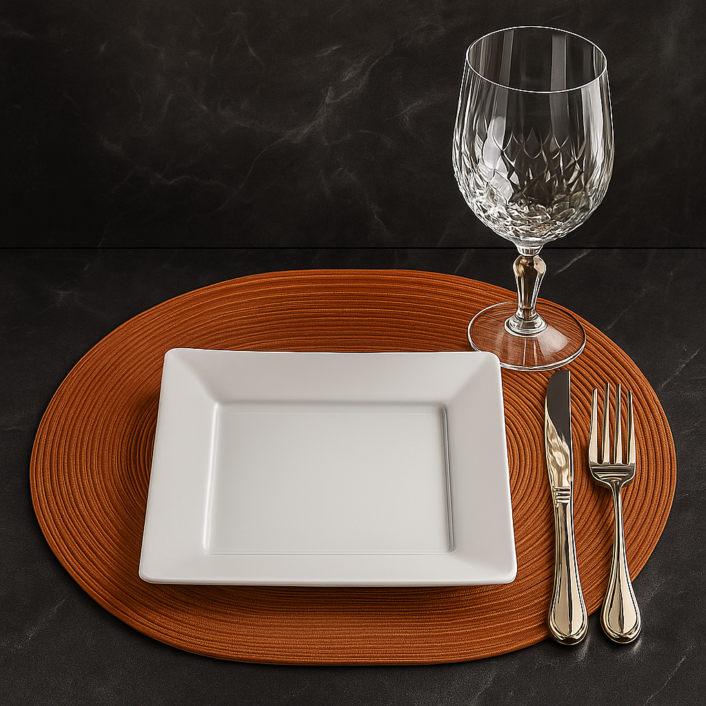 Sophia Lace Dining Placemats – Set of 6, Durable & Antislip