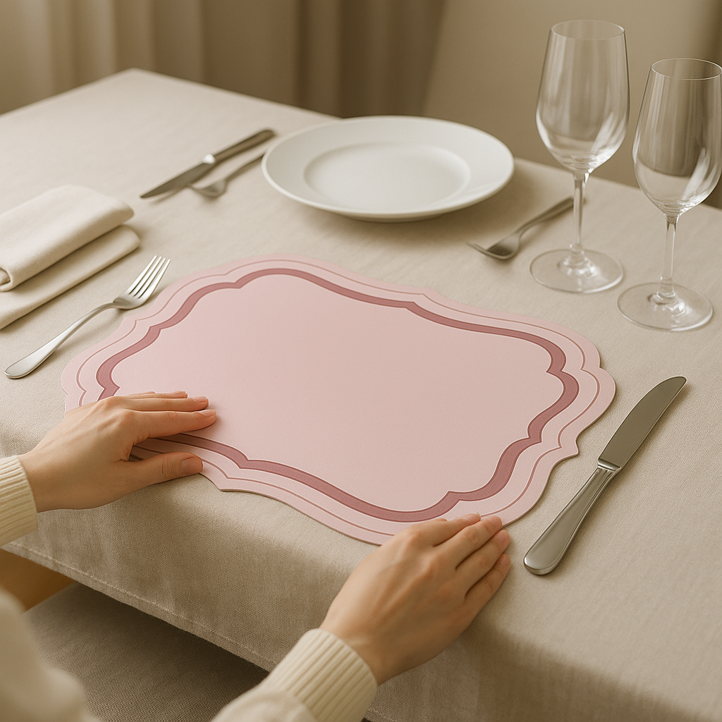 Premium Morandi Cream Placemats – Antislip & Thermal Protection