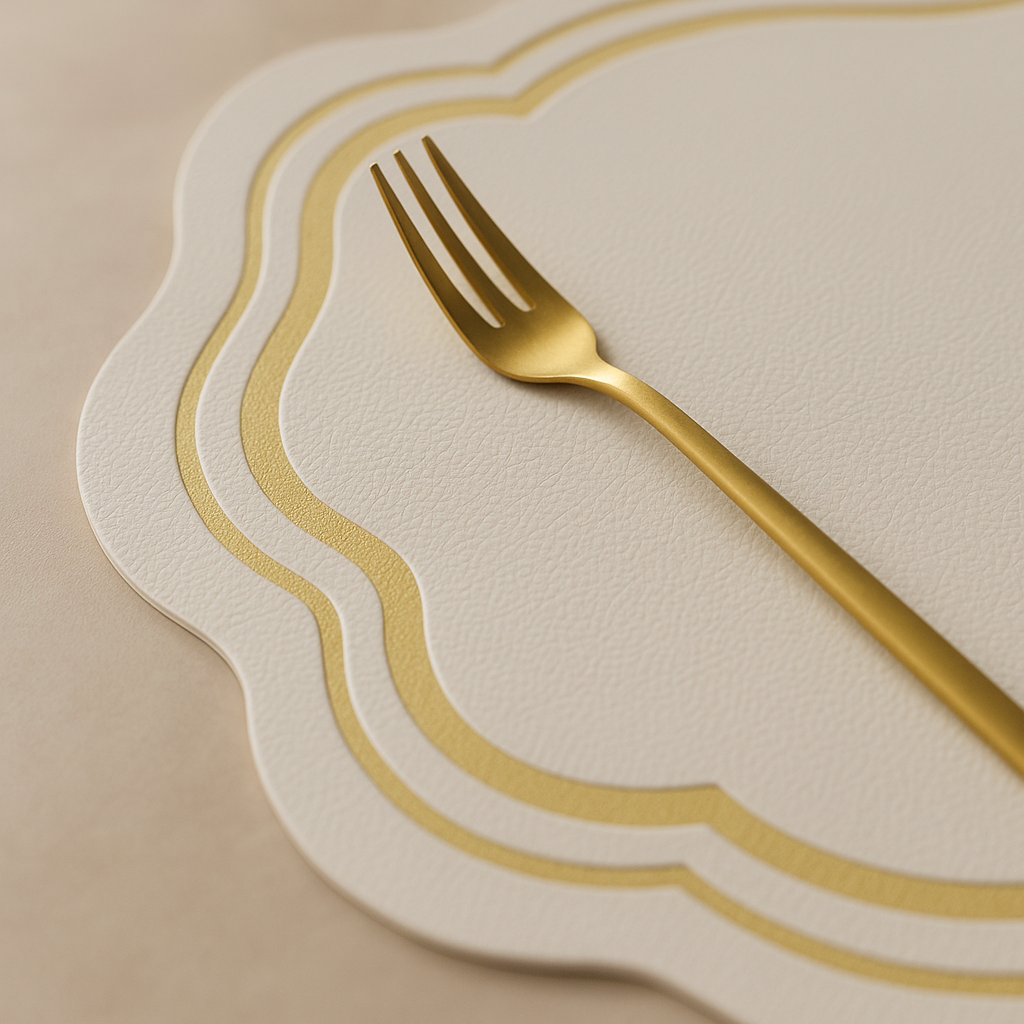 Premium Morandi Cream Placemats – Antislip & Thermal Protection