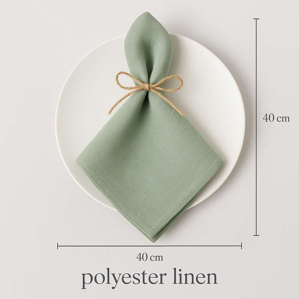 Maison Éclat Reusable Polyester Napkin Ensemble – 40x40cm, Multi-Set