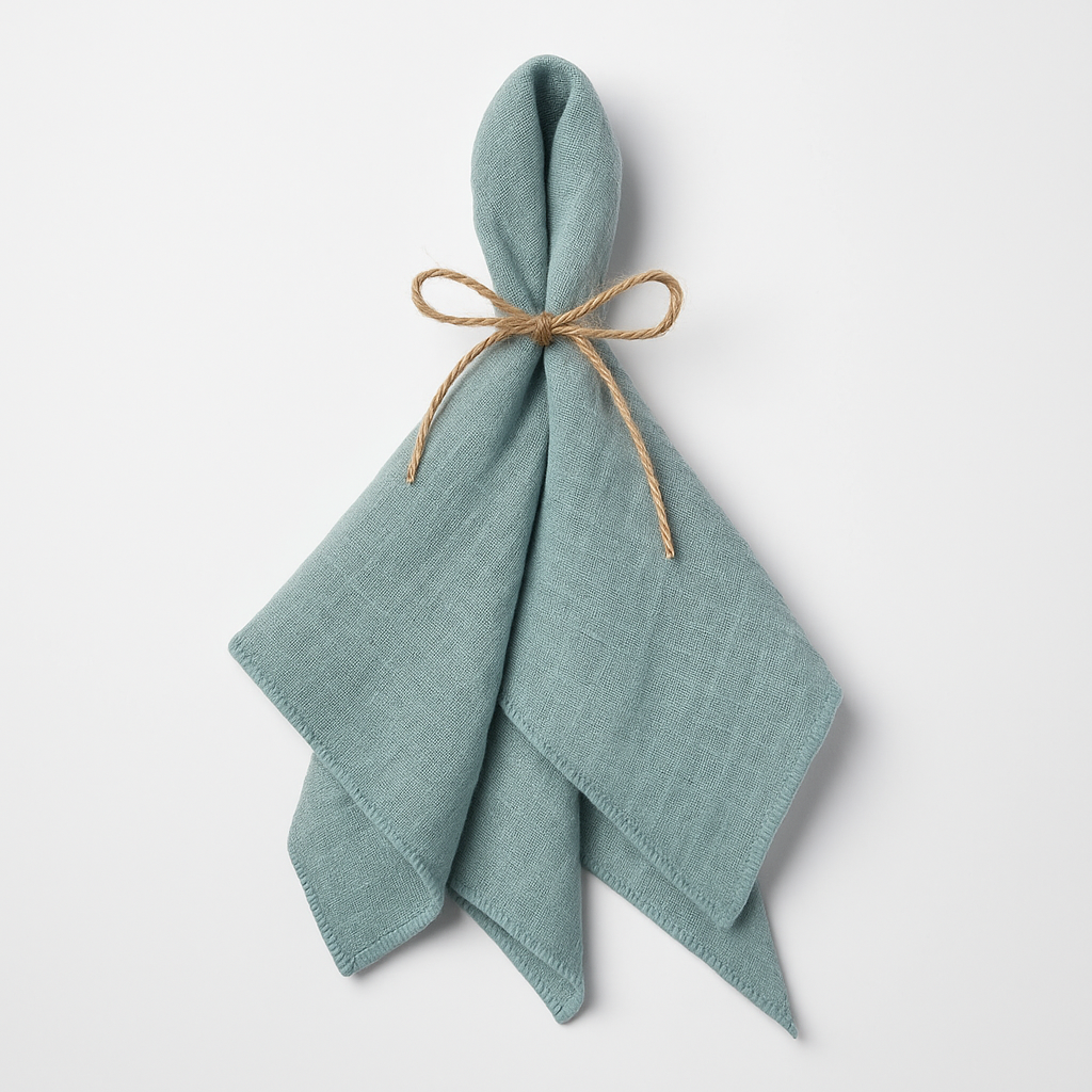 Amélie Linen Napkin Set – 6 Pieces, 30x30cm, Elegant Wedding & Daily Use