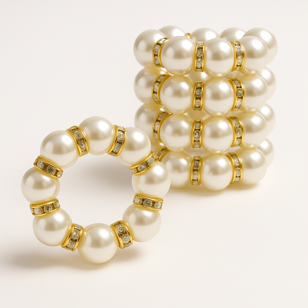 Lilar Maison Grace Elastic Napkin Rings Set