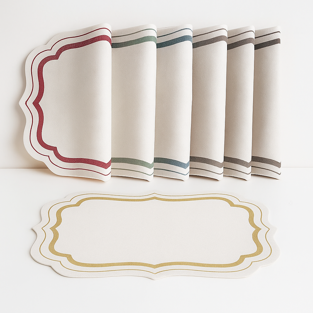 Premium Morandi Cream Placemats – Antislip & Thermal Protection