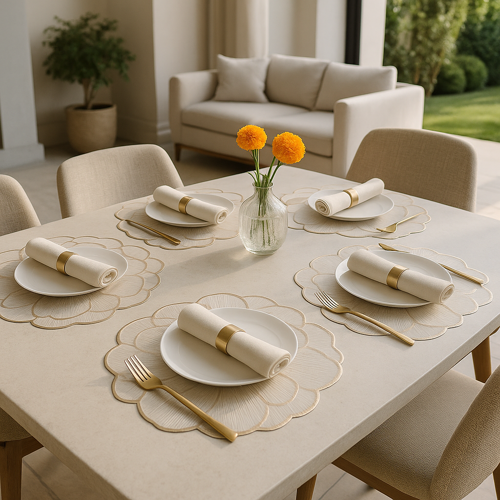 Siena Elegance 6-Piece Floral Sousplats Set