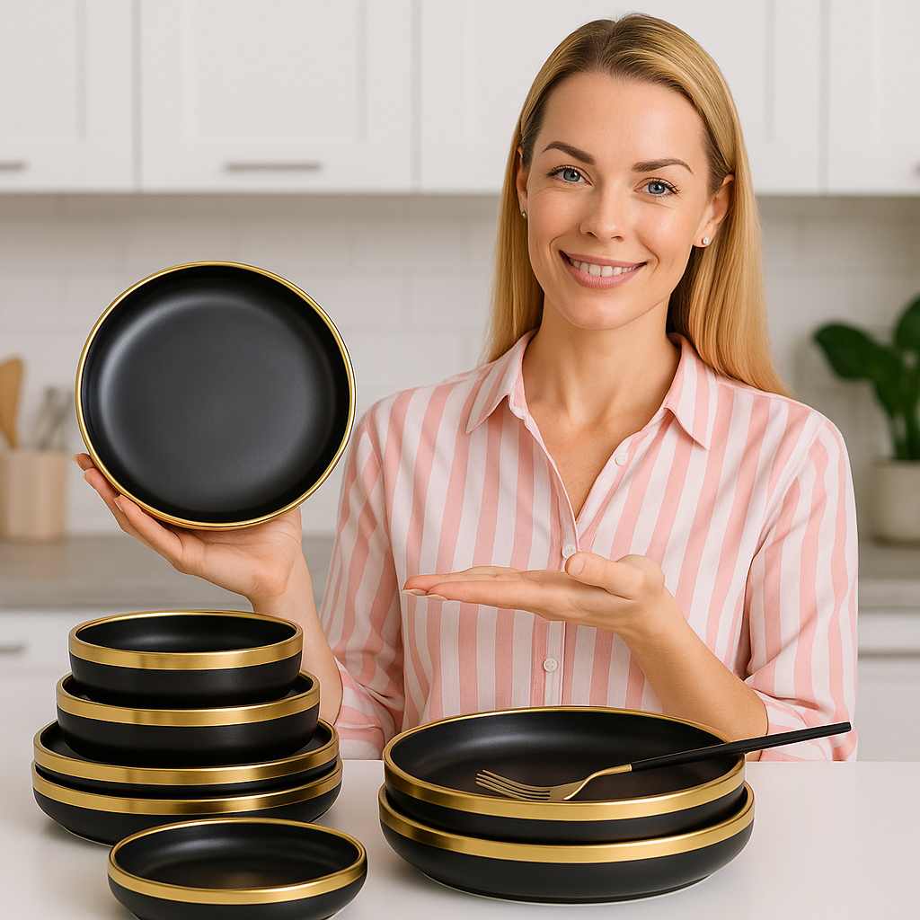 Porcelain Plates Lucerne Midnight Majesty