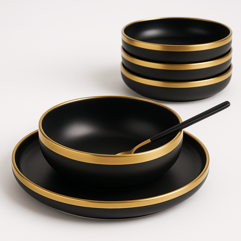 Porcelain Plates Lucerne Midnight Majesty