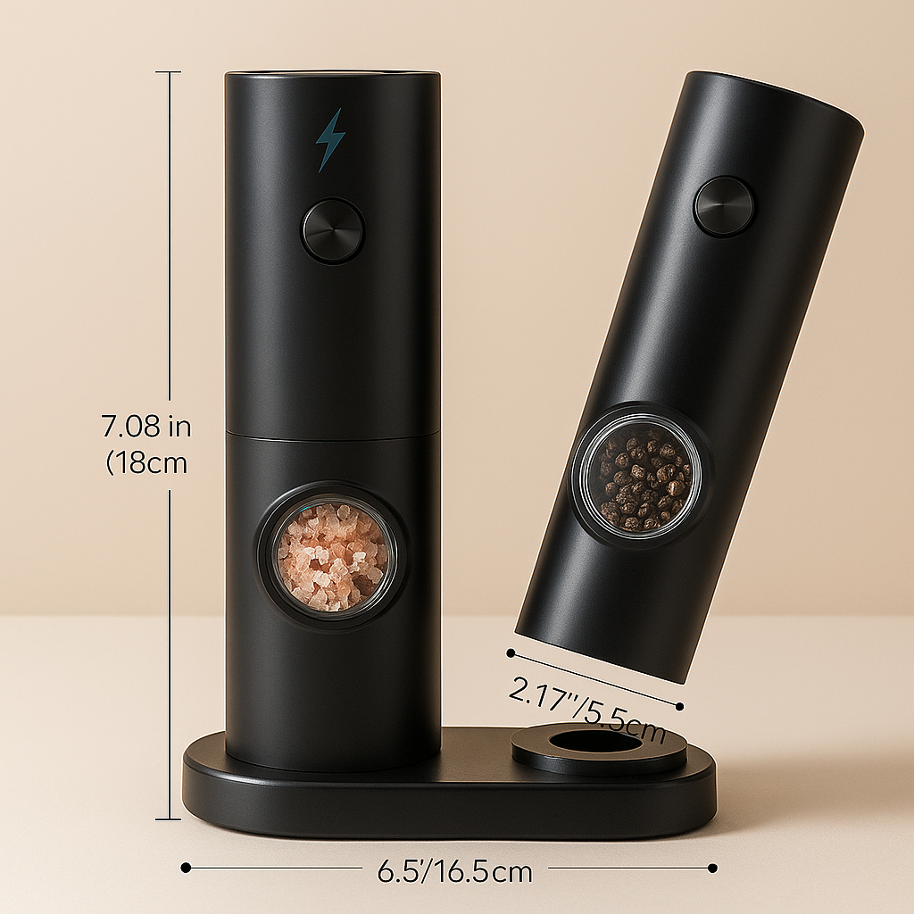 Electric Salt & Pepper Grinder Set Lyon Prestige