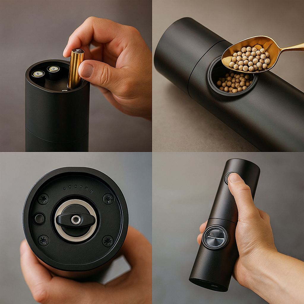 Electric Salt & Pepper Grinder Set Lyon Prestige