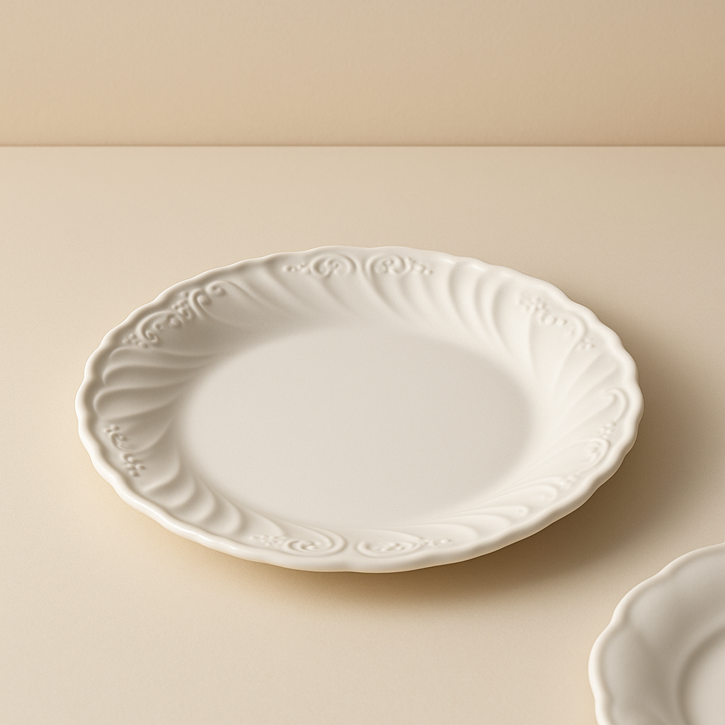 Plates Ceramic Embossed Rim Florence Splendor