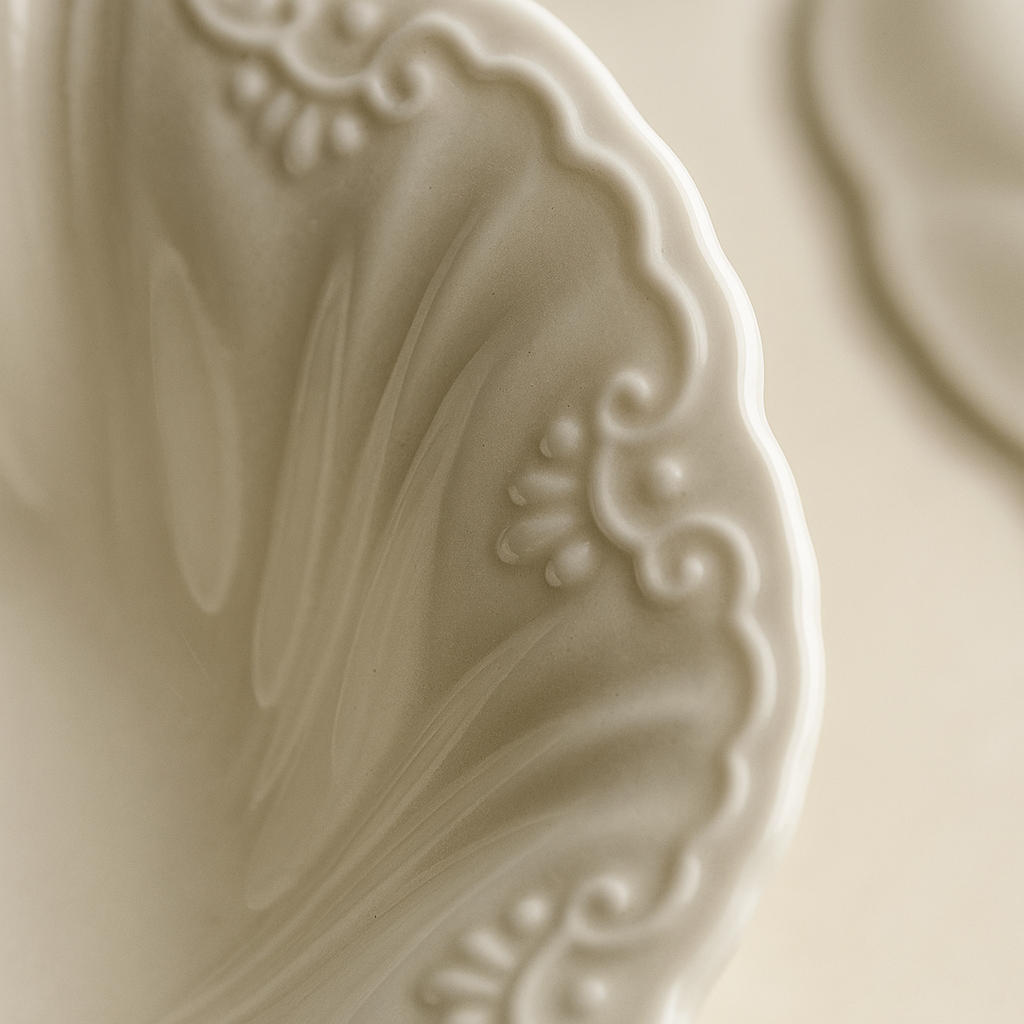 Plates Ceramic Embossed Rim Florence Splendor