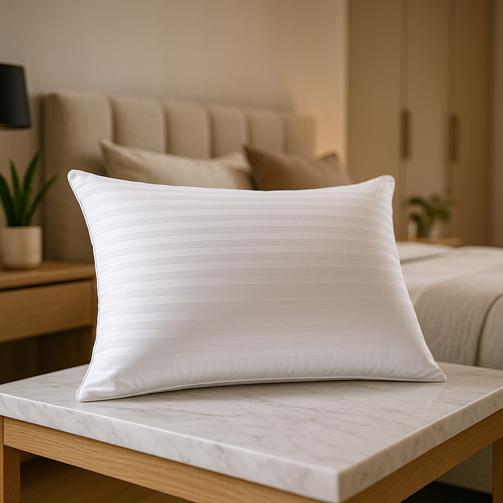 Pillow Éclat White Goose Down Cotton Luxury