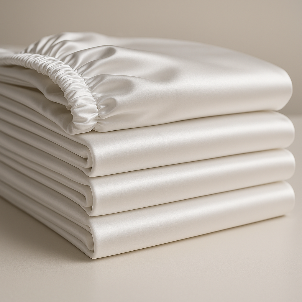 Bedsheet Splendor Satin Fitted Sheet Soft Elegance