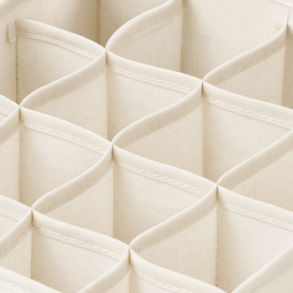 Bedroom Organizer Ivory Multi-Grid Storage Box