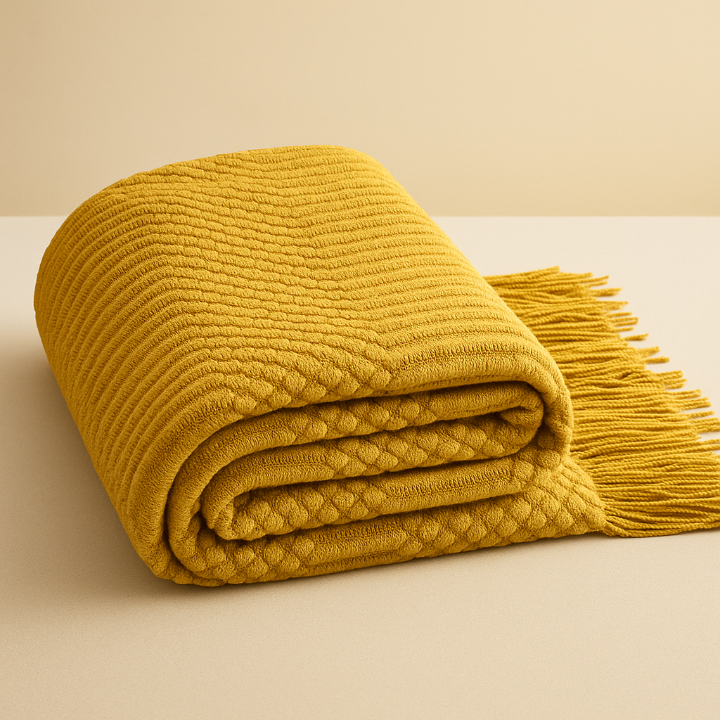 Blanket Magnolia Knitted Fluffy Throw