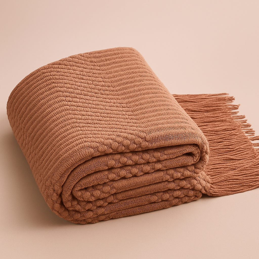 Blanket Magnolia Knitted Fluffy Throw