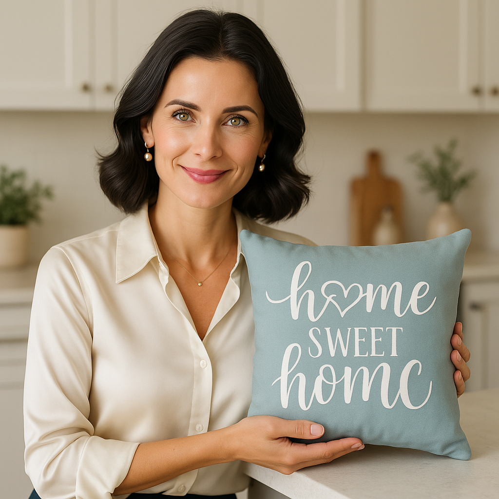 Pillow Cover Blue Linen Elegance