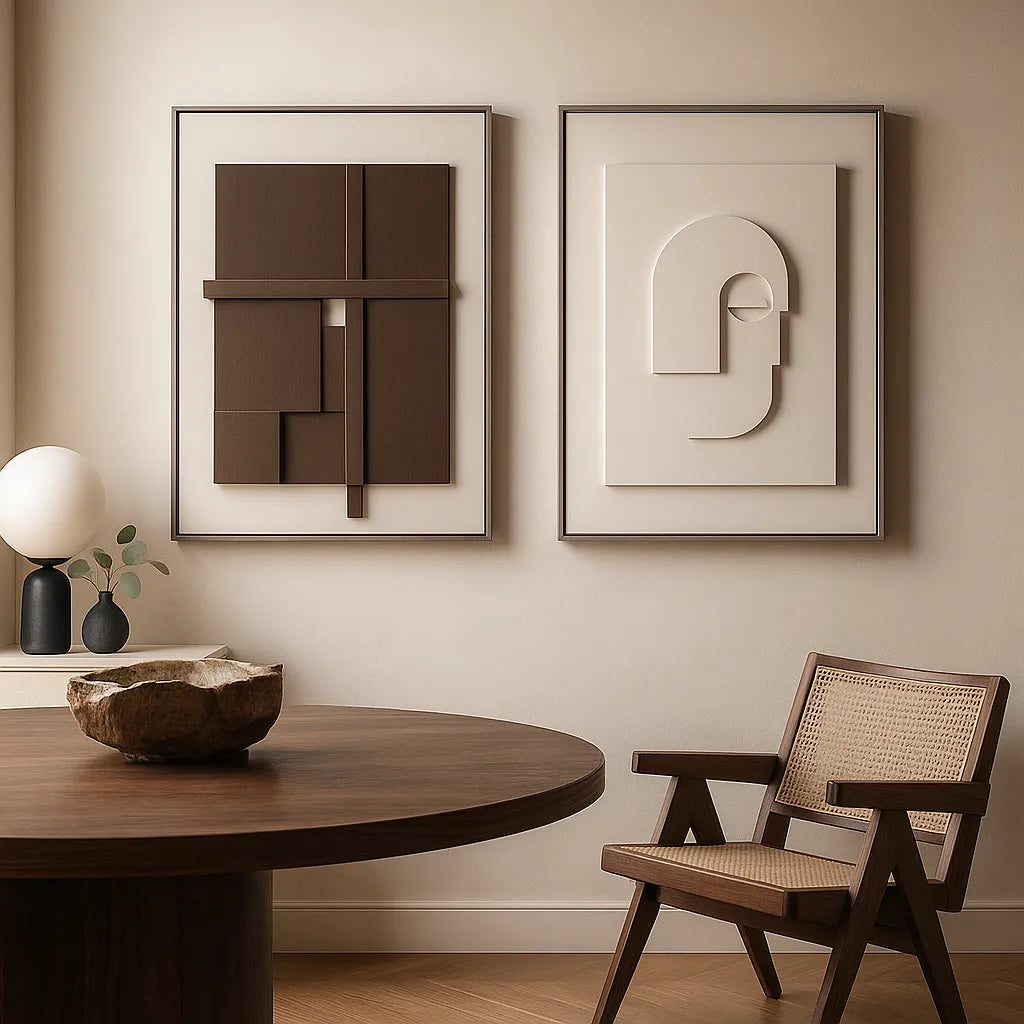 Wall Art Canvas Nordic Geometric 3D Essence
