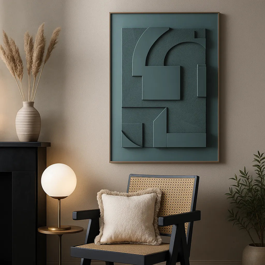 Wall Art Canvas Nordic Geometric 3D Essence
