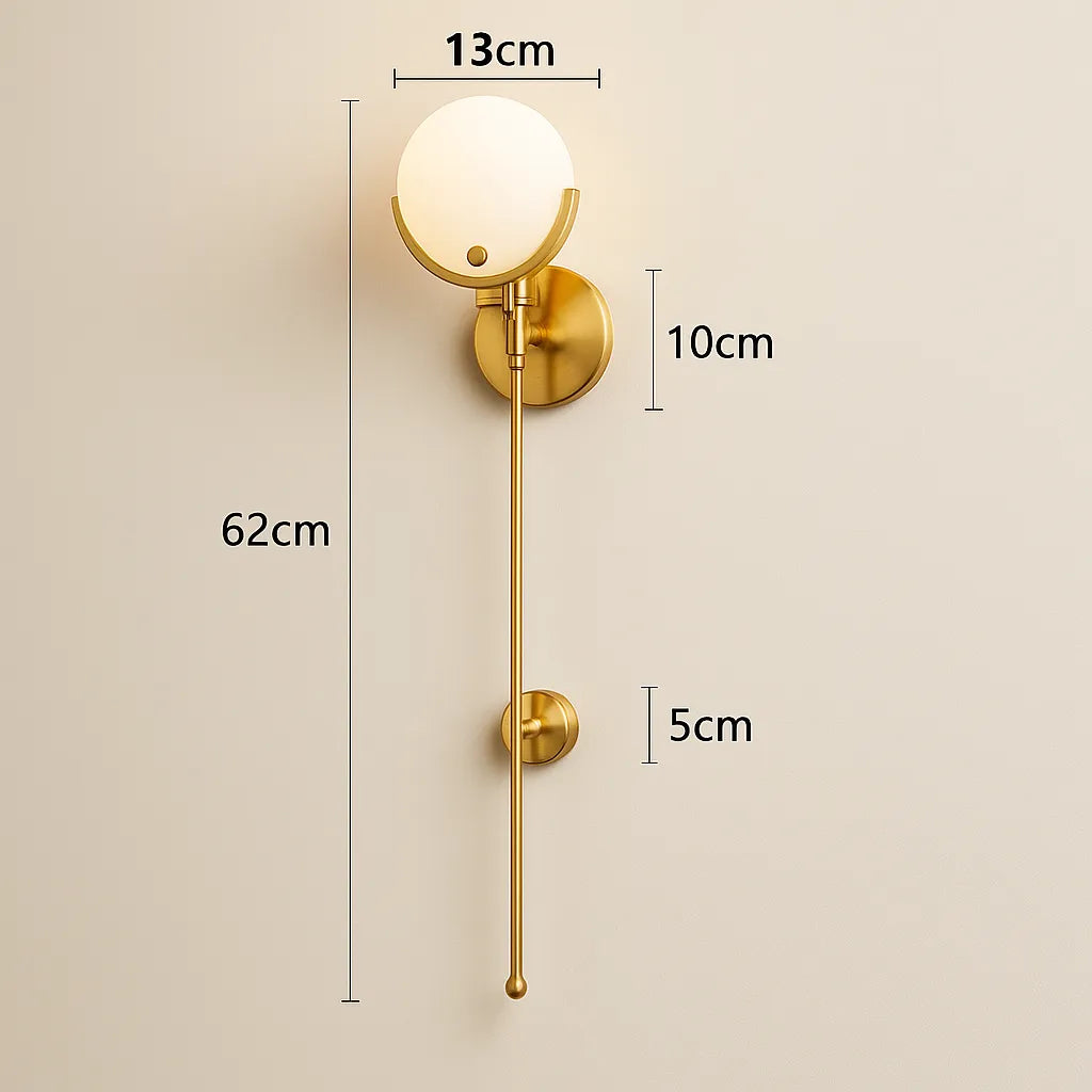 Wall Lamp Gold Marble Copper Modern Brilliance