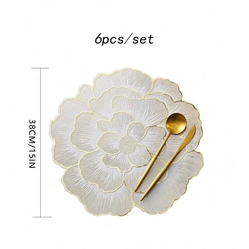Siena Elegance 6-Piece Floral Sousplats Set
