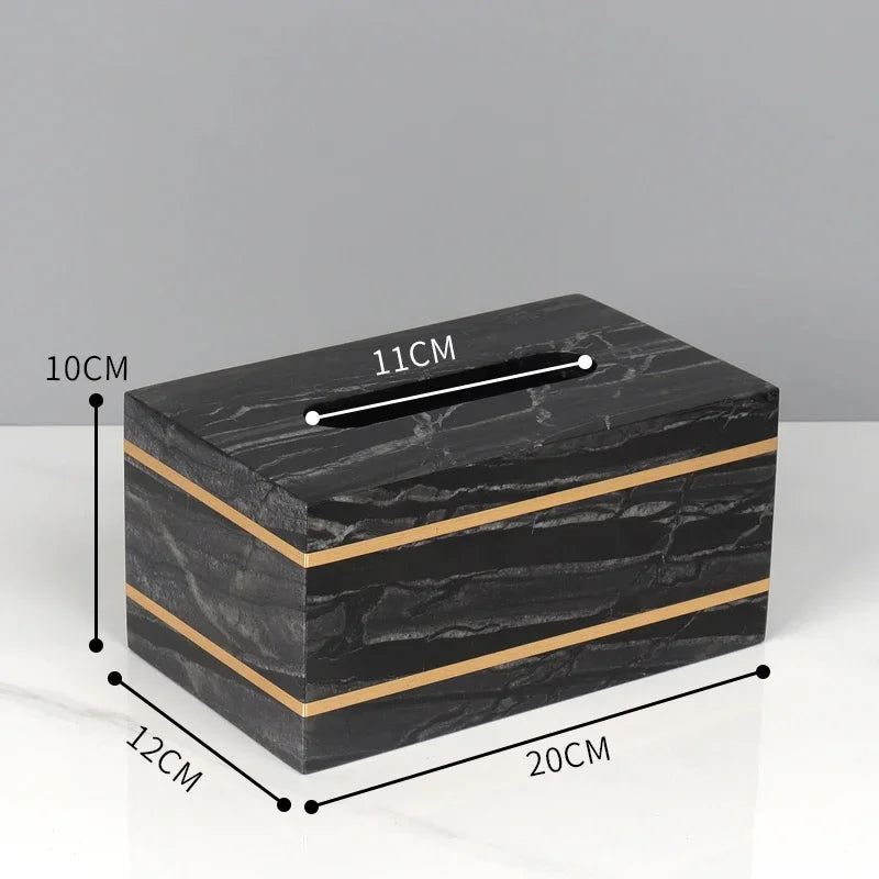 Bathroom Accessories Marble Black Gold Noble Essence