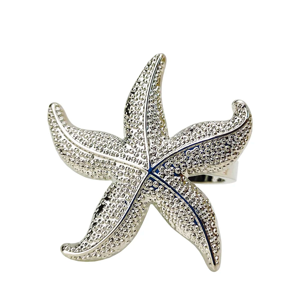 Nautica Ensemble – Silver Marine Life Napkin Rings - 6 pcs