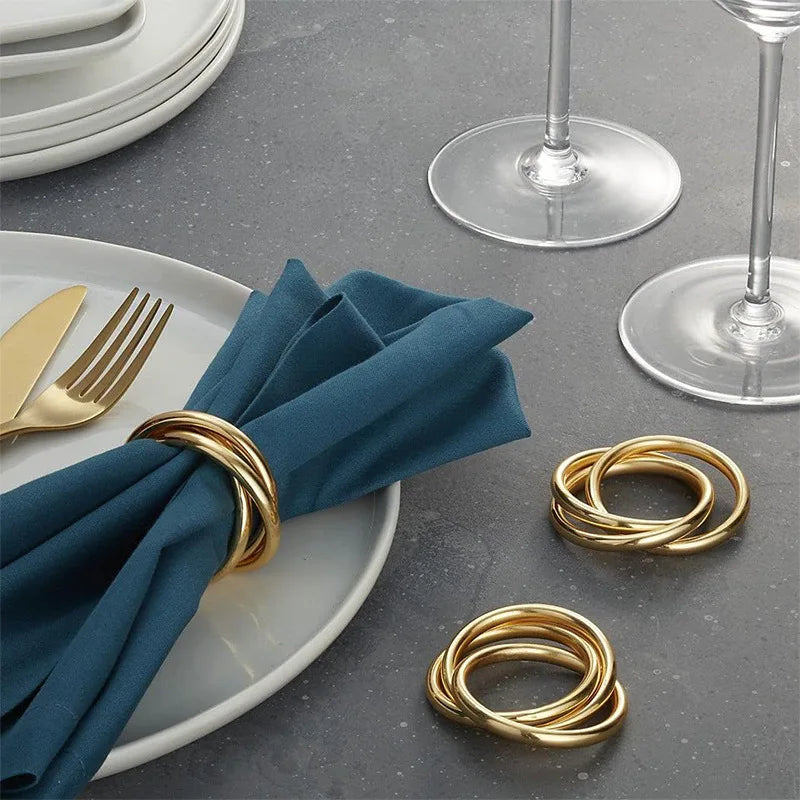 Bellezza Set – Elegant Zinc Alloy Napkin Rings (6 pcs)