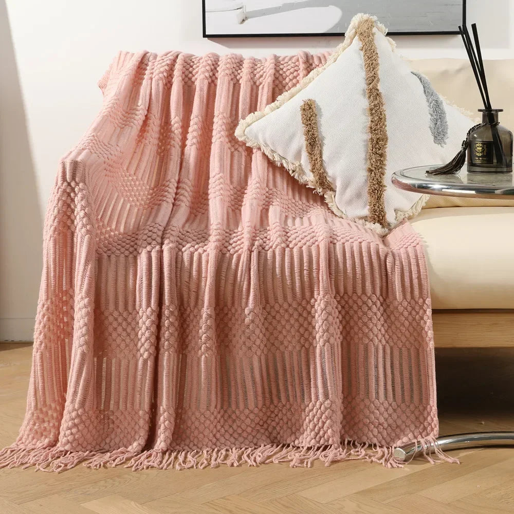 Blanket Magnolia Knitted Fluffy Throw
