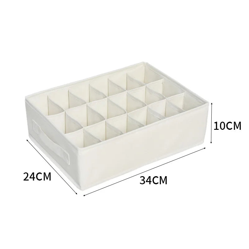 Bedroom Organizer Ivory Multi-Grid Storage Box