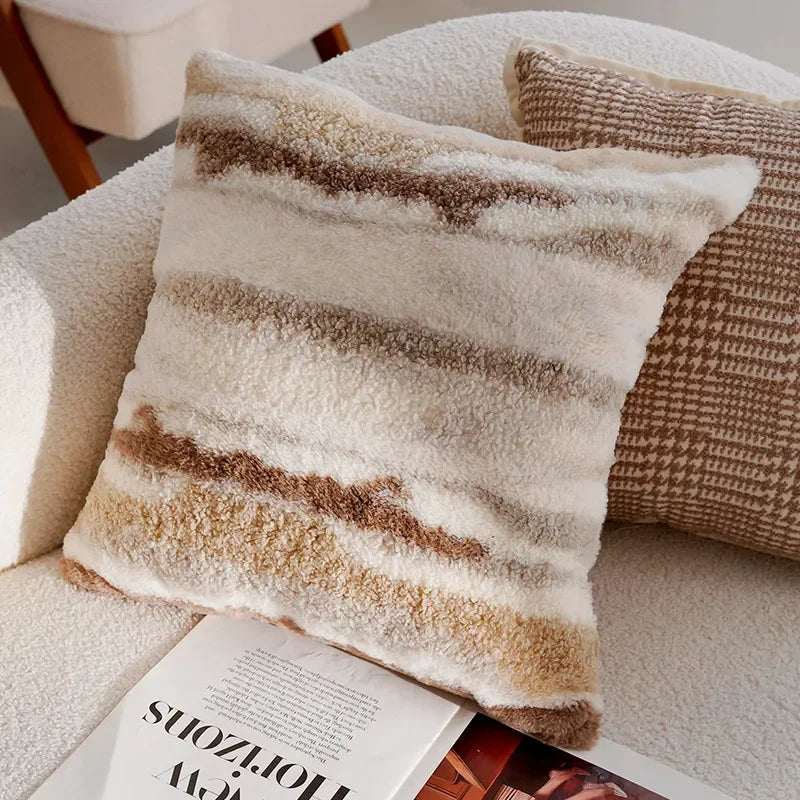 Pillow Cover Bordeaux French Stamped Brown Elegance