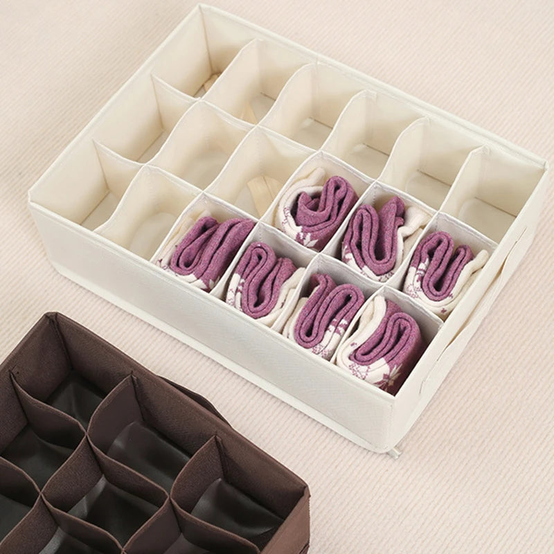 Bedroom Organizer Ivory Multi-Grid Storage Box