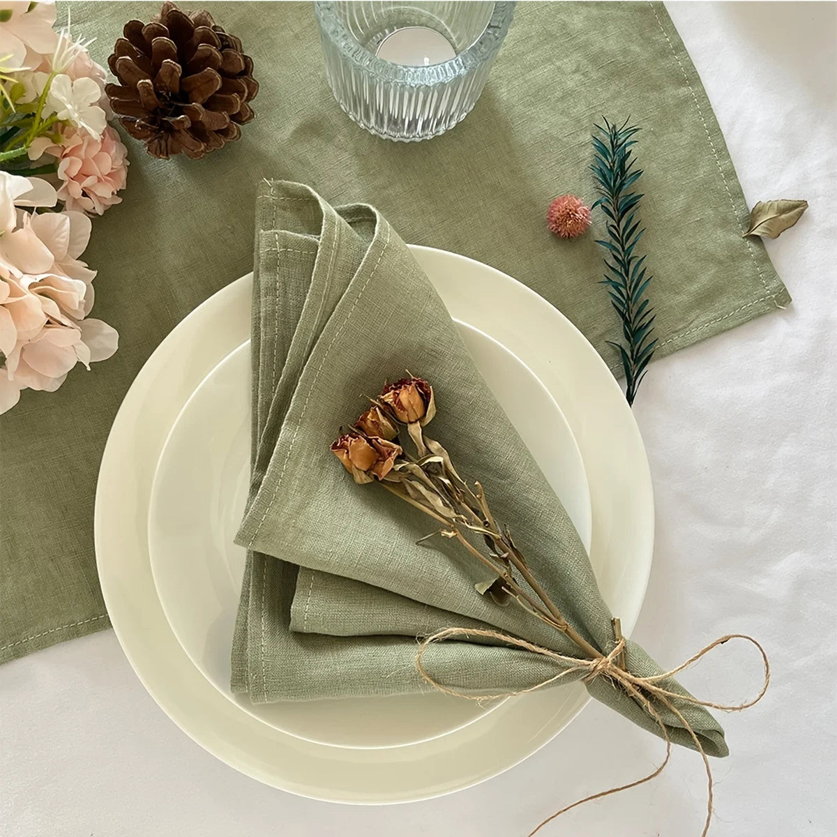 Aurora Linen Napkin Set – Timeless Elegance