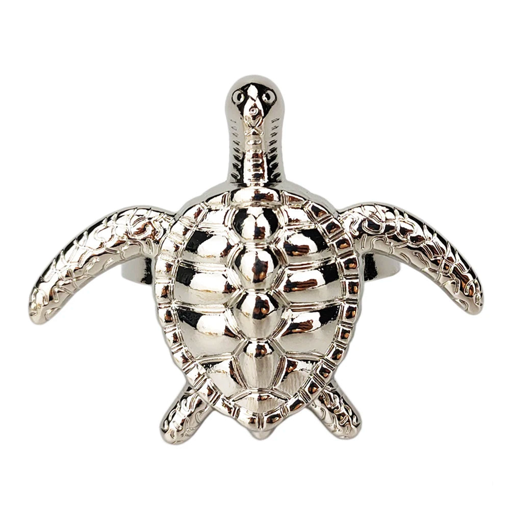 Nautica Ensemble – Silver Marine Life Napkin Rings - 6 pcs