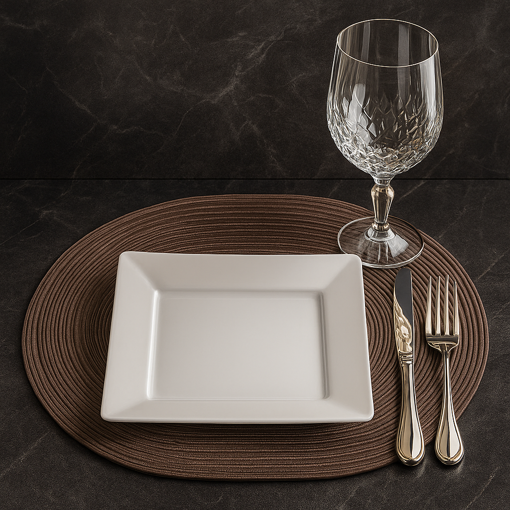 Sophia Lace Dining Placemats – Set of 6, Durable & Antislip