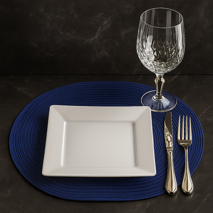 Sophia Lace Dining Placemats – Set of 6, Durable & Antislip