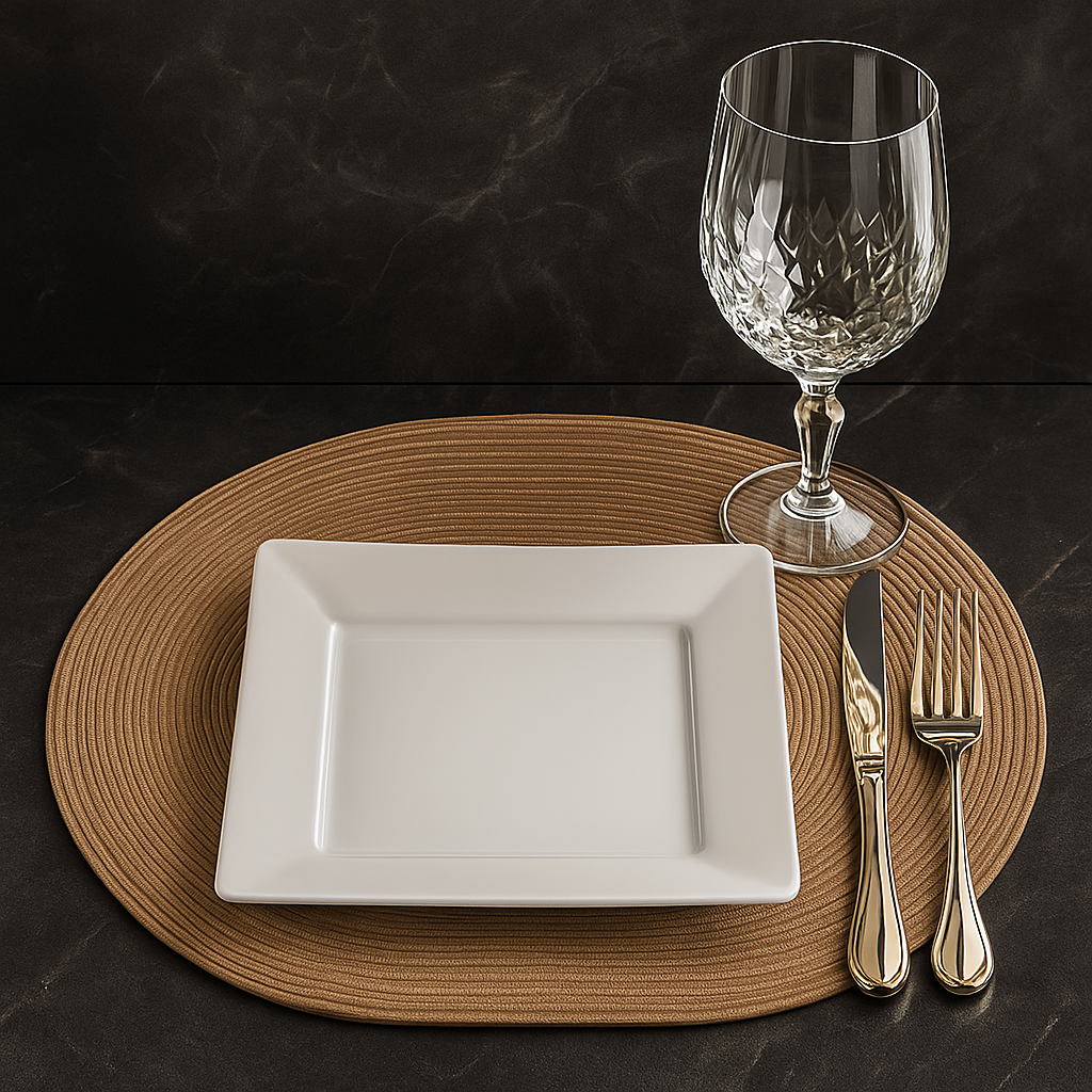 Sophia Lace Dining Placemats – Set of 6, Durable & Antislip