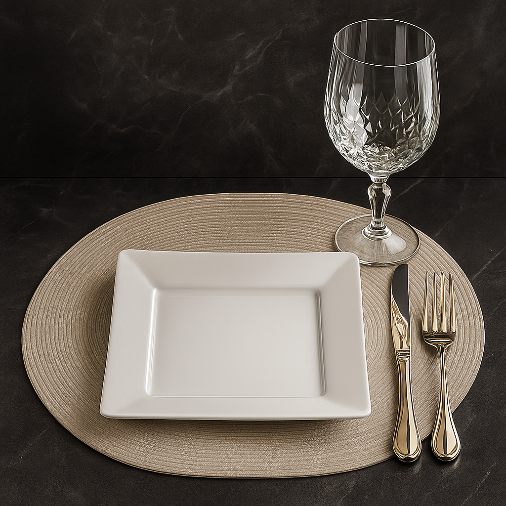 Sophia Lace Dining Placemats – Set of 6, Durable & Antislip