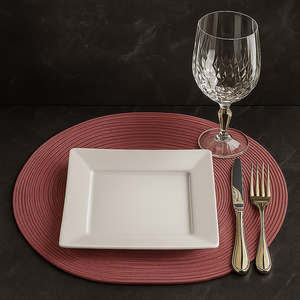 Sophia Lace Dining Placemats – Set of 6, Durable & Antislip