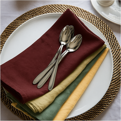 Aurora Linen Napkin Set – Timeless Elegance
