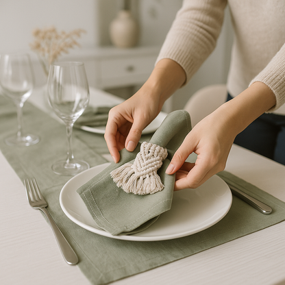 Aurora Linen Napkin Set – Timeless Elegance