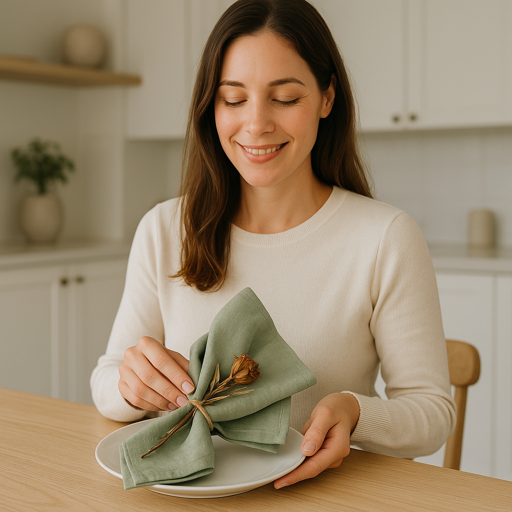 Aurora Linen Napkin Set – Timeless Elegance