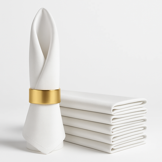 Élise Satin Champagne Napkin Set – 10 Soft 30x30cm Pieces
