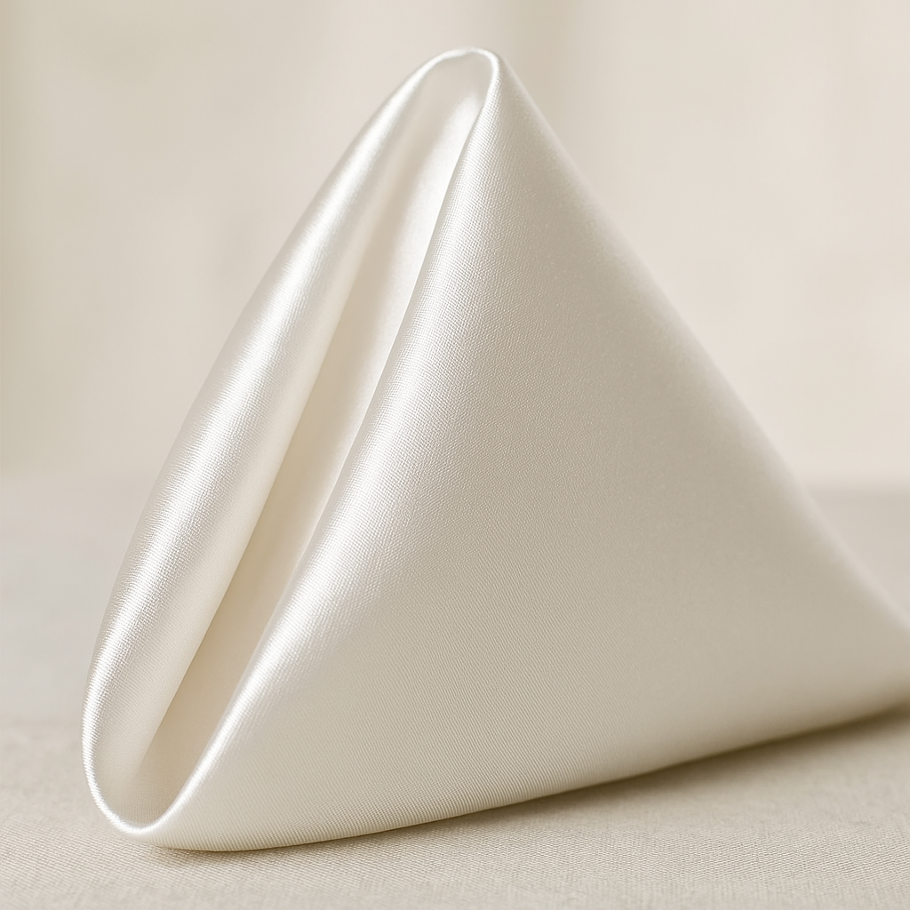 Élise Satin Champagne Napkin Set – 10 Soft 30x30cm Pieces