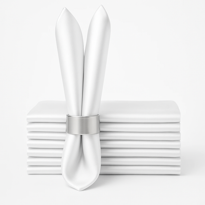 Élise Satin Champagne Napkin Set – 10 Soft 30x30cm Pieces