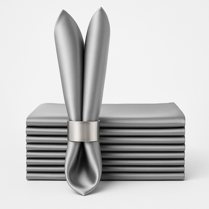Élise Satin Champagne Napkin Set – 10 Soft 30x30cm Pieces