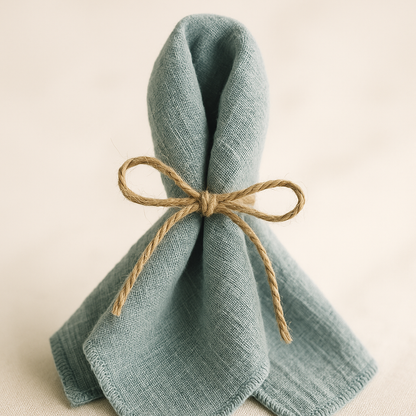 Amélie Linen Napkin Set – 6 Pieces, 30x30cm, Elegant Wedding & Daily Use