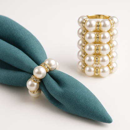 Lilar Maison Grace Elastic Napkin Rings Set