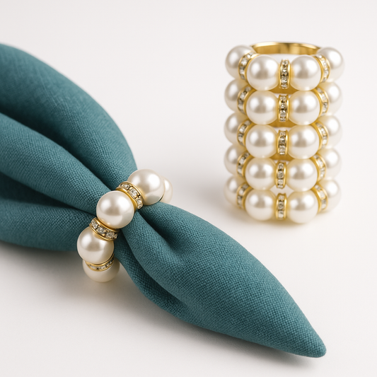 Lilar Maison Grace Elastic Napkin Rings Set